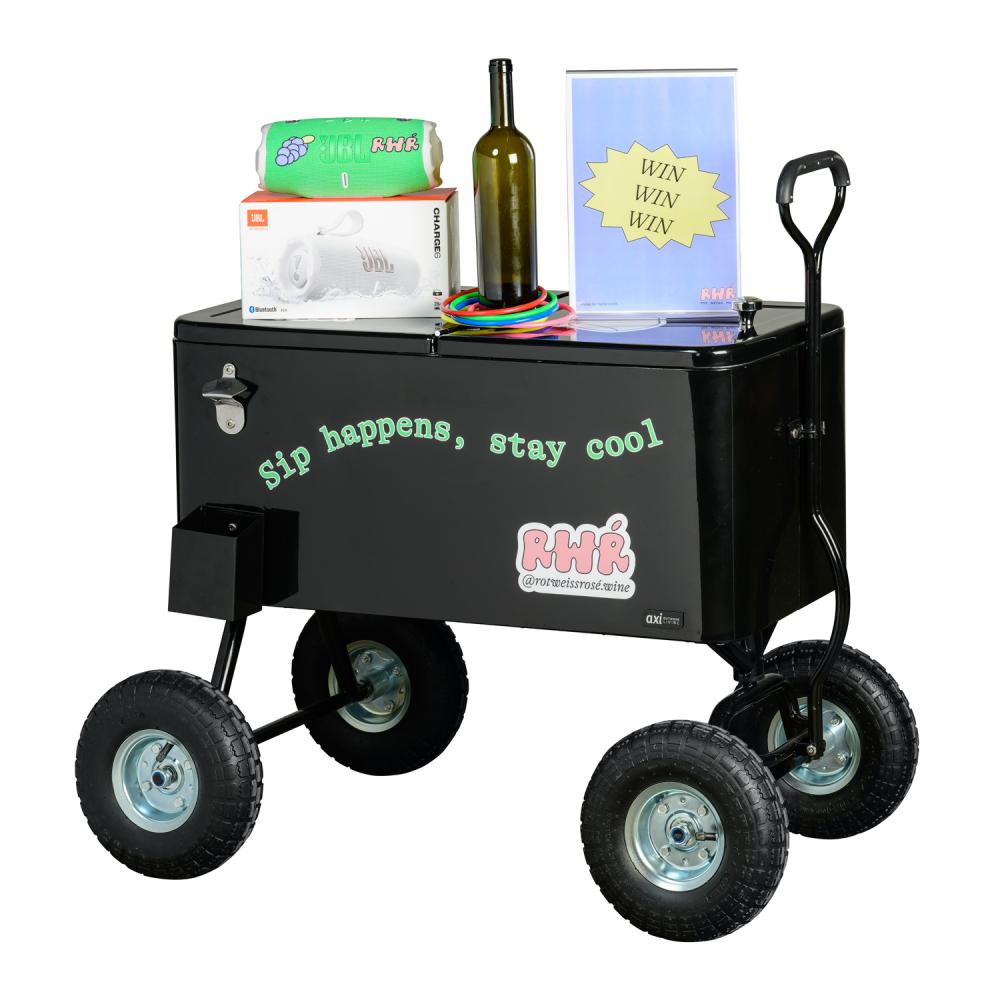 Bollerwagen Schwarz mit Zubehör