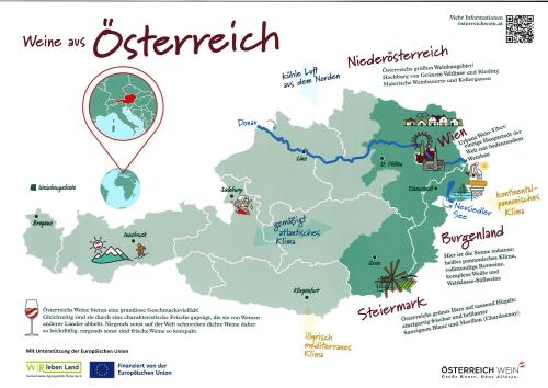 Weinbaugebietskarte vereinfacht