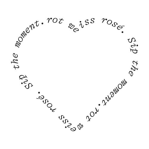 RWR - rot weiss rosé Tattoo Herz